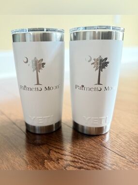 Yeti White Palmetto Moon Stainless Insulated Tumbler (2)